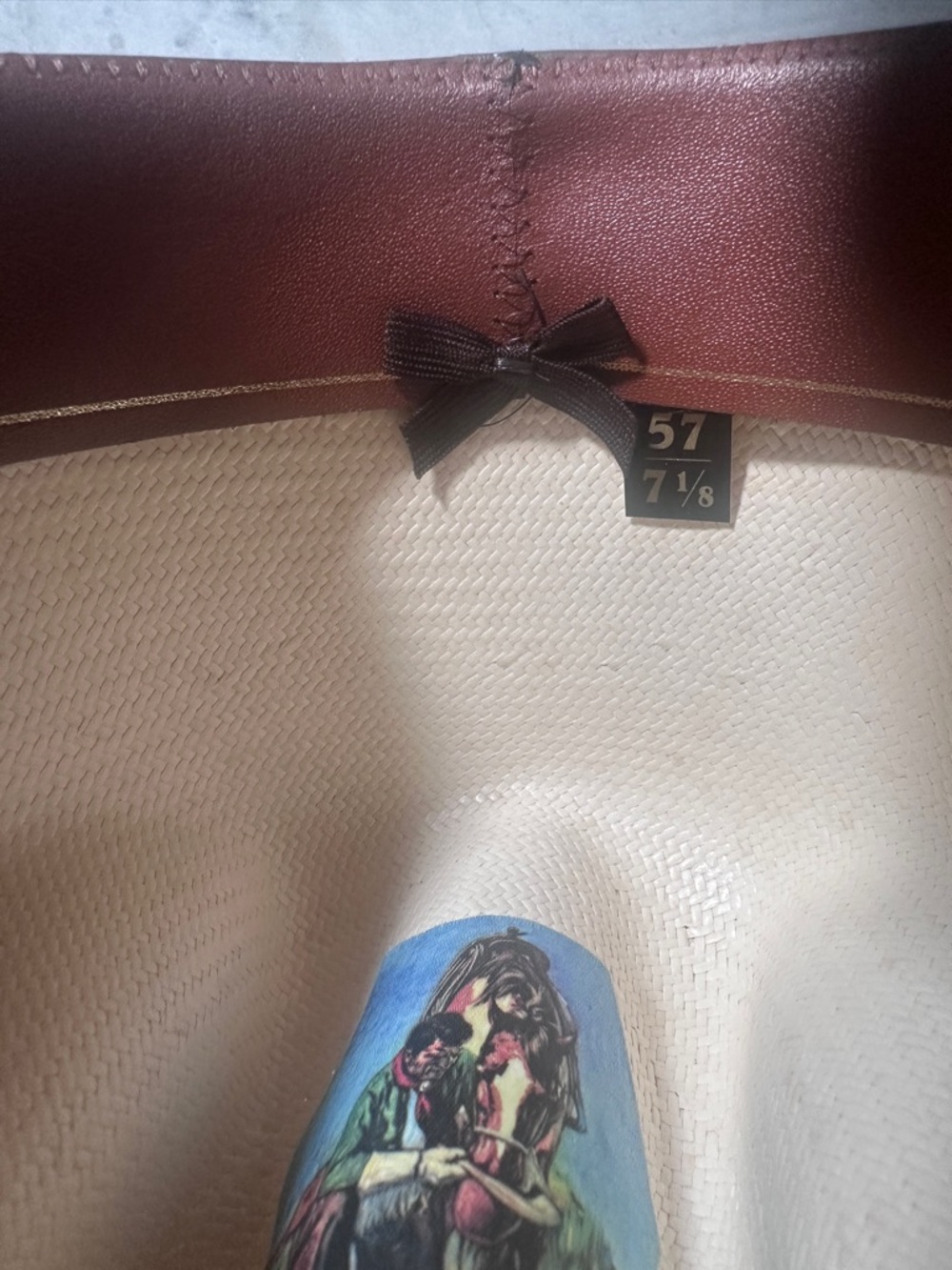 Stetson Ocala 8X Straw Cowboy Hat Western USA 57 (7 1/8) - Picture 8 of 8